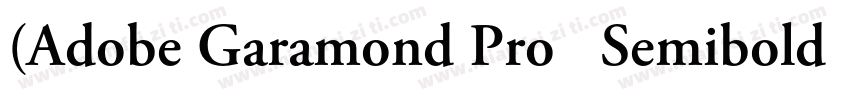 (Adobe Garamond Pro   Semibold Ital字体转换